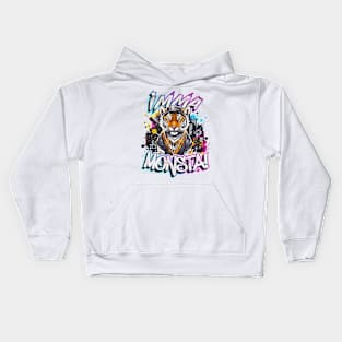 Imma Monsta! TIGER | Whitee | by Asarteon Kids Hoodie